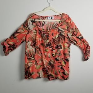 Caribbean Joe women's Hawaiian shirt size 2x